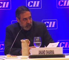 Interaction with Mr Anand Sharma, Hon’ble Minister of Commerce & Industry at 6th CII National Council Meeting